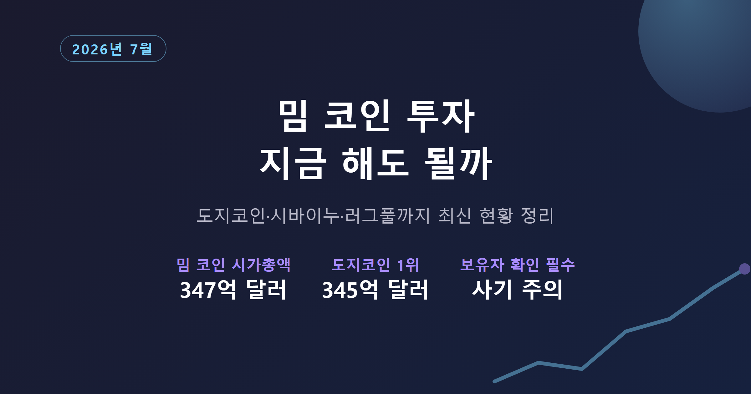 밈 코인 투자 현황과 위험 정리 가이드 커버 이미지